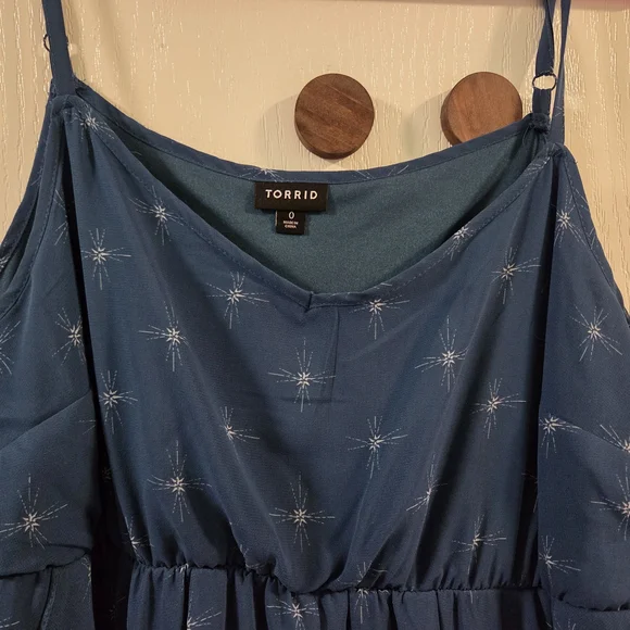 Torrid Midi Chiffon Pleated Dress- Size 0x - Picture 5 of 10